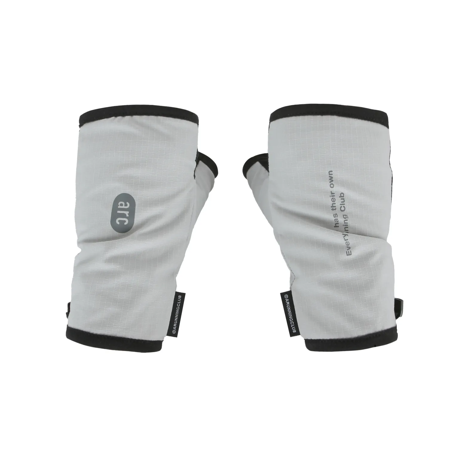 Fingerless Running Gloves – Light Grey