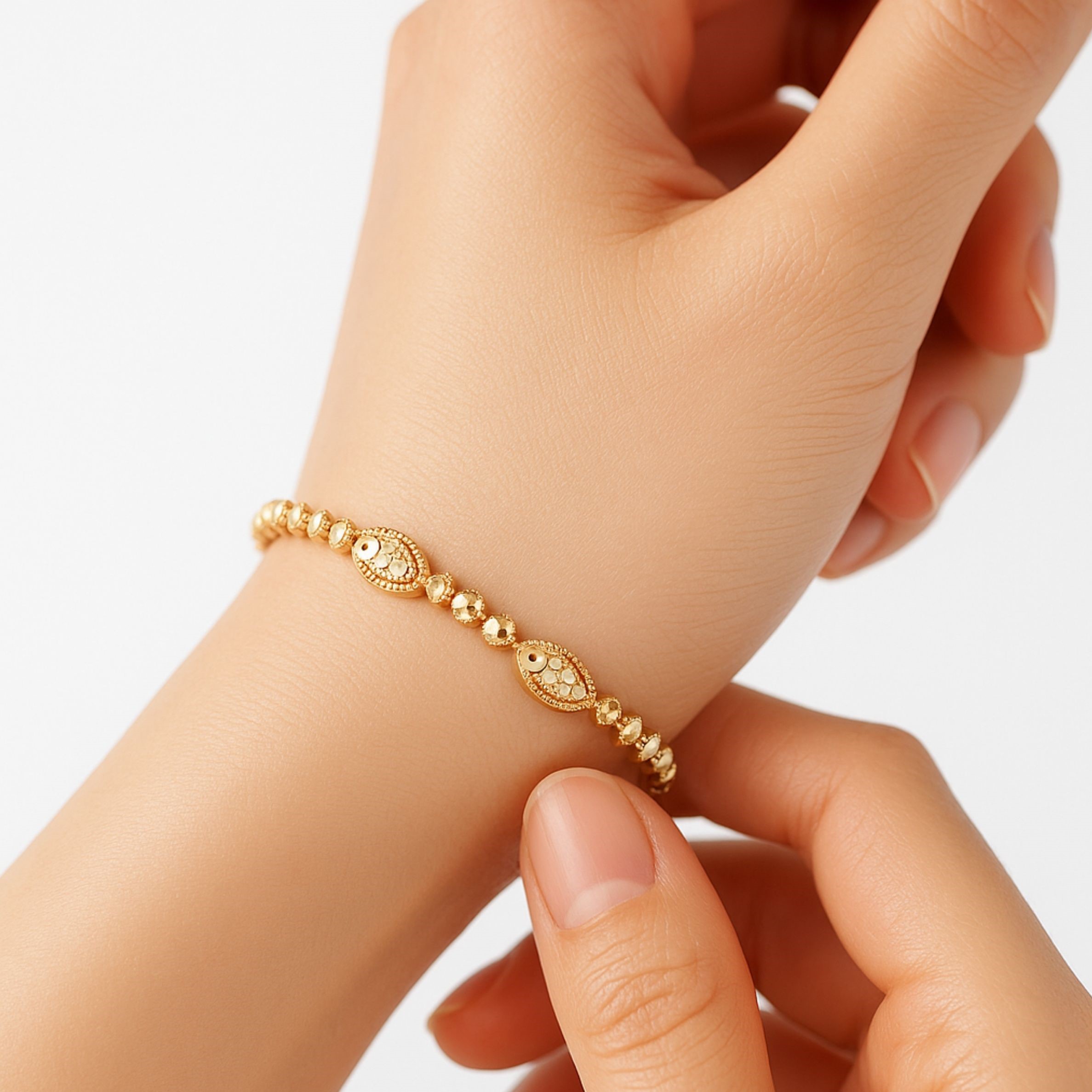 미니멀한 물고기 실루엣 팔찌 PISCES 14K/18K