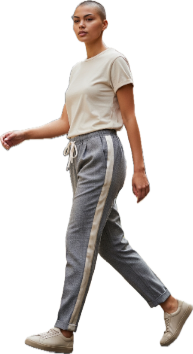 그레이일자조거바지